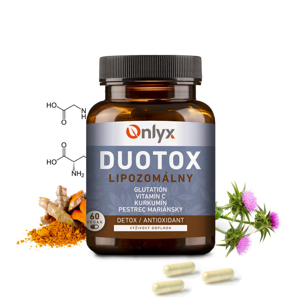 DUOTOX | Liposomální Glutathion + Vit. C + Kurkumin + Ostropestřec Mariánský