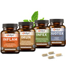 BORELISET – Paquet complet pour la maladie de Lyme + formule détox | Gélules concentrées d'extraits INFLAM, IMUN, INFEX + DUOTOX liposomal