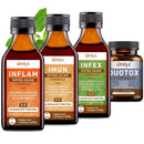 BORELISET – Komplettpaket gegen Borreliose + Entgiftungsformel | Extra starke 1:1 Tinkturen INFLAM, IMUN, INFEX + Liposomales DUOTOX