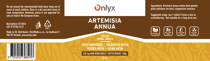 Artemisia annua | Sweet wormwood - raw herbal tablets - 100g |P19|
