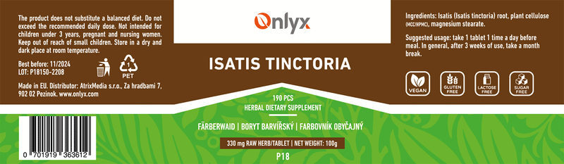 Isatis tinctoria | Isatis  - raw herbal tablets - 100g |P18|