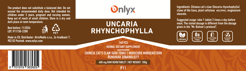Uncaria rhynchophylla | Gou teng - raw bylinné tablety - 100g |P11|